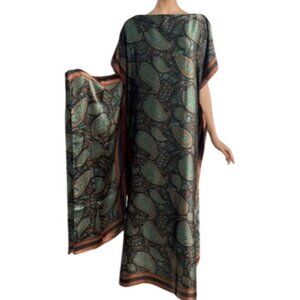 Kaftan Polyester Plus Size Paisley Abaya Dashiki Turkish Muslim maxi 3X 4X 5X